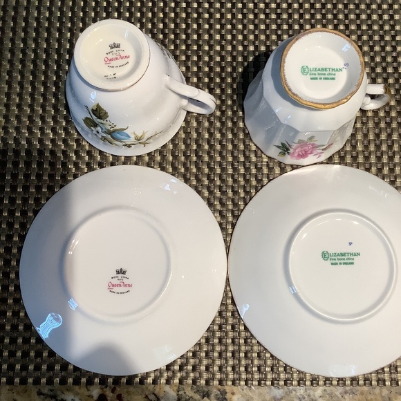 English Bone China set of 2patterns cup/saucer. Perfect condition - Picture 4 of 8